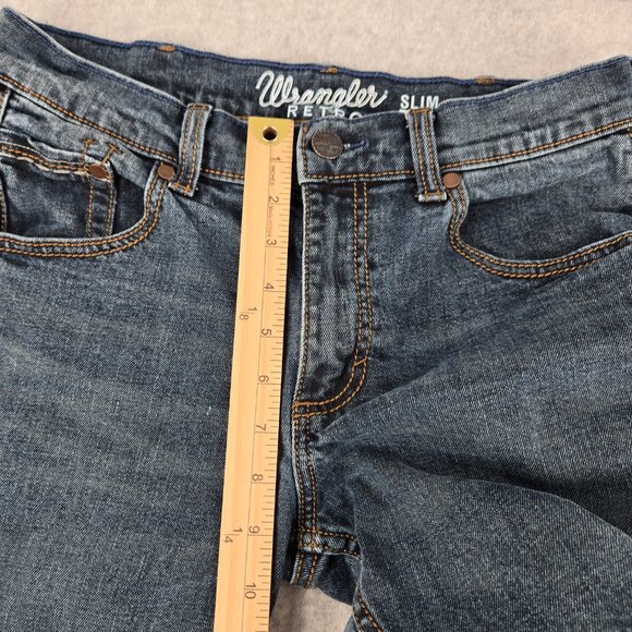 Wrangler Retro Jeans Mens 29x34 Slim Boot Bootcut Western Cowboy Rodeo Denim - Picture 15 of 16